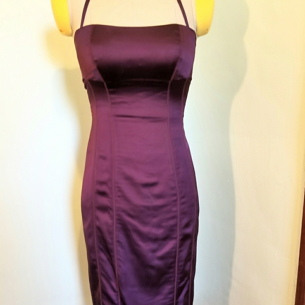 JUST REDUCED Bebe Purple Midi Tube Dress w Strap